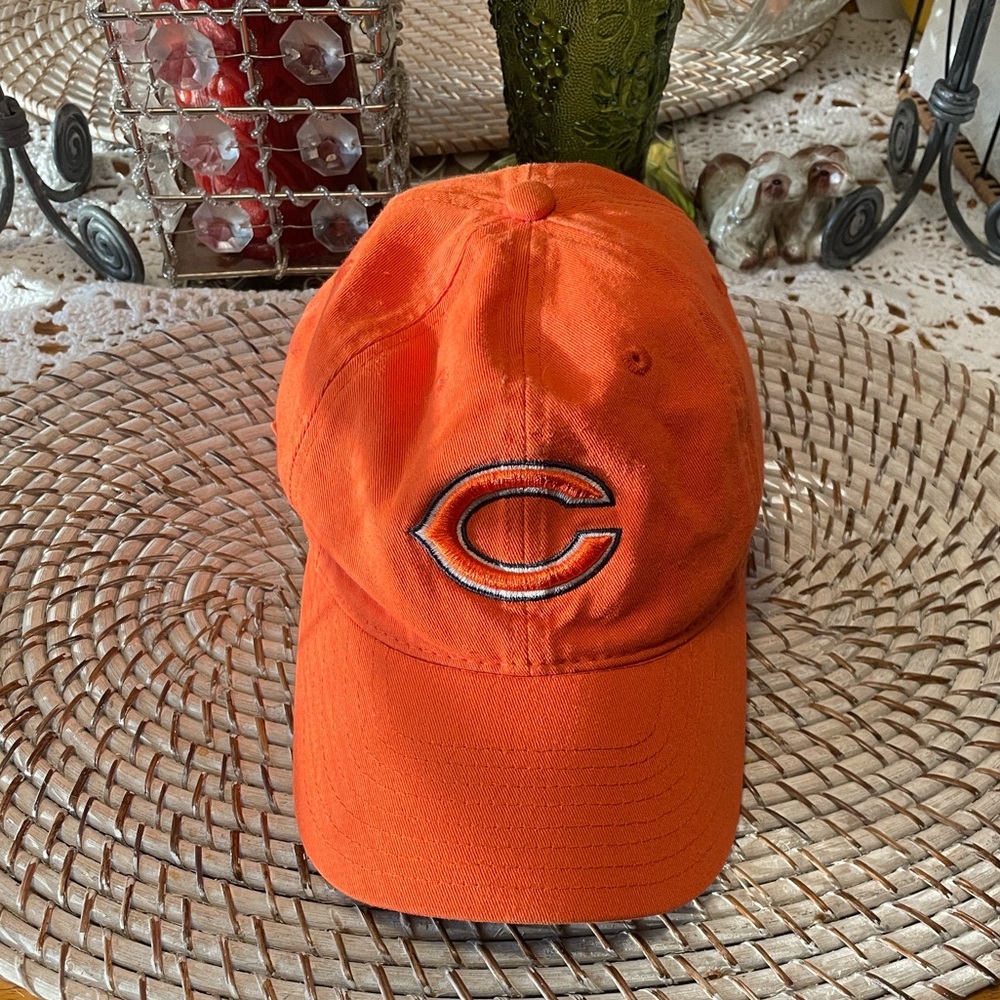 ❌SOLD ❌Chicago Bears Orange Baseball Cap with Embroidered Logo